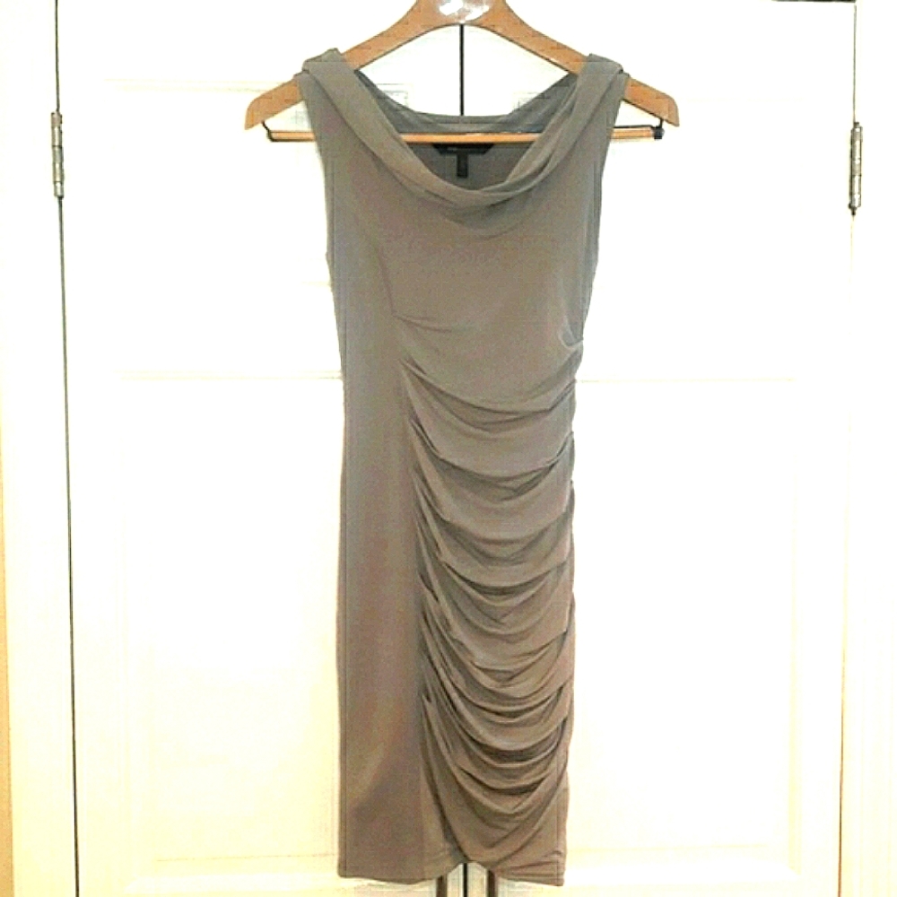 Bcbgmaxazria Dove fitted gray dress